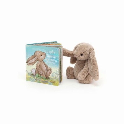 Jellycat Lapin Timide Et Ses Petites Aventures and Bashful Beige Bunny Medium UK | 56980UXPG